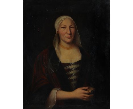 Swiss School (late 18th/early 19th century) Portrait of a lady Oil on canvas 82 x 65cm (32 1/4 x 25 5/8in.) 