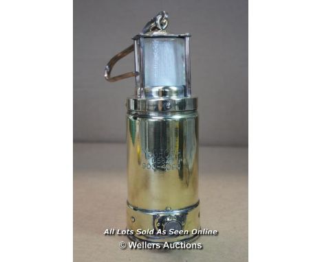 *BRASS MINER'S LAMP / 27CM HIGH  [LQD188]