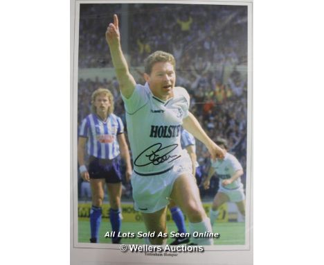 CLIVE ALLEN, TOTTENHAM HOTSPUR, AFTAL AND UACC CERTIFIED 16 X 12 PHOTO / SIGNED  