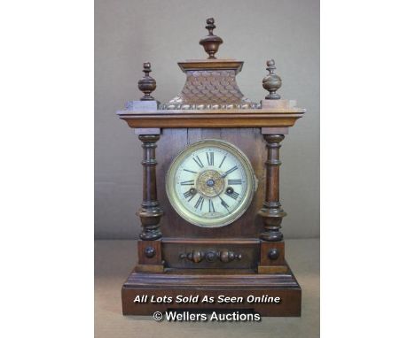 *GERMAN BRACKET CLOCK / 47 CM TALL / WITHOUT KEY  [LQD188]