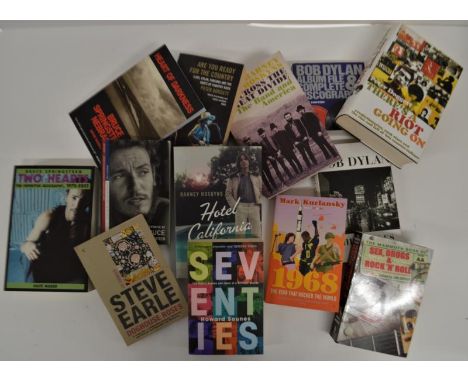 CLASSIC ROCK - A COLLECTION OF BOOKS ALL ROCK MUSIC RELATED INCLUDING BRUCE SPRINGSTEEN AND BOB DYLAN 