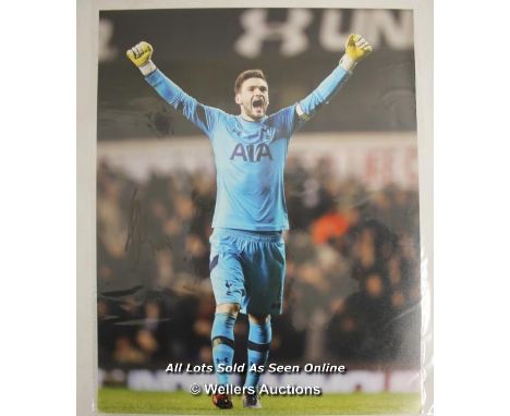 HUGO LLORIS, TOTTENHAM HOTSPUR, AFTAL AND UACC CERTIFIED 14 X11 PHOTO / SIGNED  