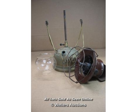 *ANTIQUE PL53 TILLY LAMP, IN NEED OF RESTORATION  [LQD188]