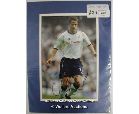 JAMIE REDKNAPP , TOTTENHAM HOTSPUR, AFTAL AND UACC CERTIFIED MOUNTED SIGNED, 9.5 X 13  / SIGNED  
