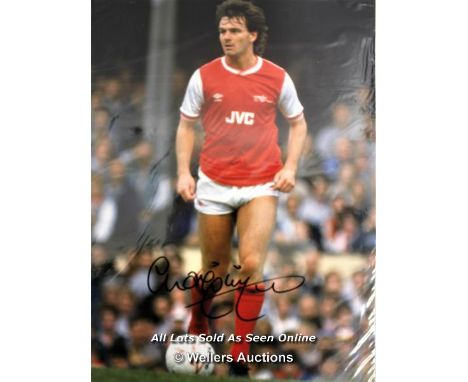 CHARLIE NICHOLAS, ARSENAL, AFTAL AND UACC CERTIFIED 16 X 12 PHOTO / SIGNED  