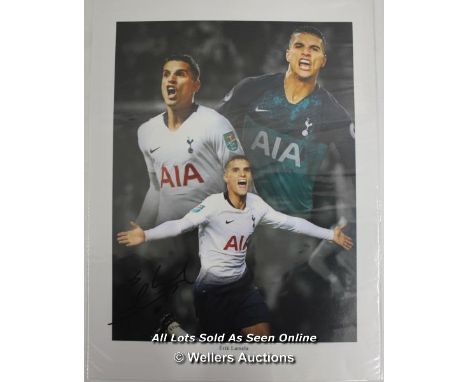 ERIK LAMELA, TOTTENHAM HOTSPUR, AFTAL AND UACC CERTIFIED 16 X12 PHOTO / SIGNED  