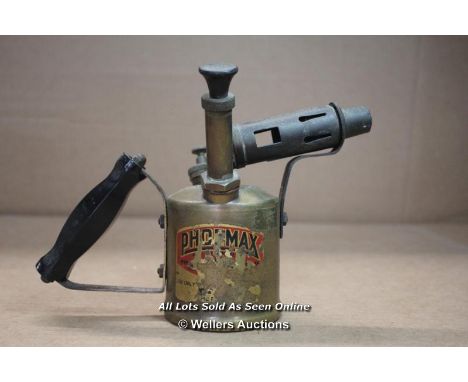 *VINTAGE PHOEMAX BRASS BLOW TORCH LAMP.  [LQD188]