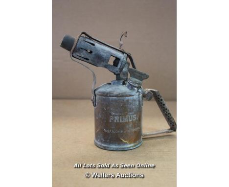 *PRIMUS 632, SWEDEN, VINTAGE BRASS BLOW TORCH / LAMP [LQD188]