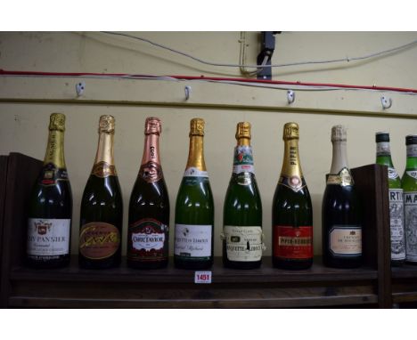 A 75cl bottle of Piper-Heidsieck champagne; together with six other bottles of sparkling wine. (7)