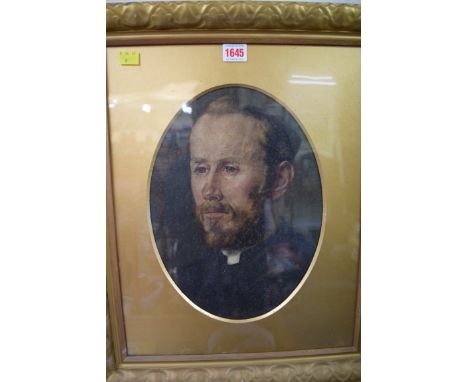 English School, late 19th century, head and shoulders portrait of the Reverend Thomas Henry Gordon Watson, unsigned, oil on c