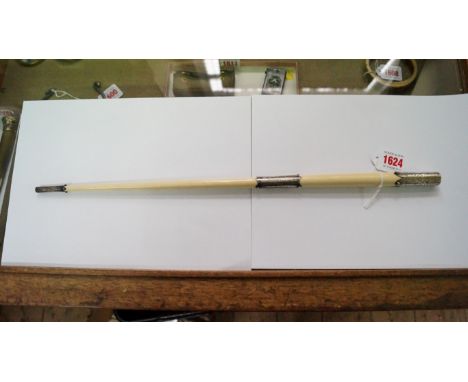 A good Victorian ivory and silver mounted conductor's baton, inscribed 'Presented to Mr R H Rogers,...from the Gosport Congre