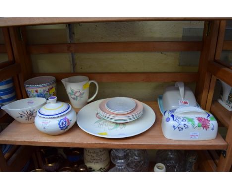 A small quantity of Poole pottery. 
