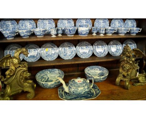 A Copeland Spode Italian pattern part tea and dinner service.