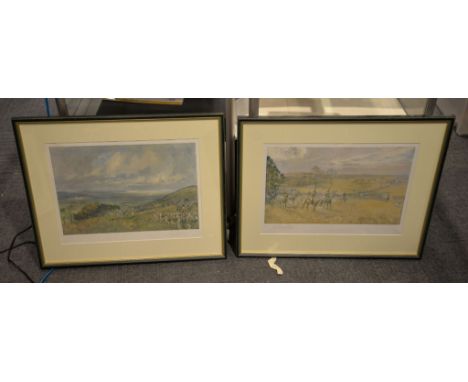 Lionel Edwards Hunting Scenes Offset lithographs, a pair Both signed in pencil Each image 31 x 48cm. (12 x 19in.) (2) 