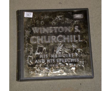 The Decca Record Company, London; Winston S. Churchill, his memoirs and his speeches, a set of twelve LP records with compani