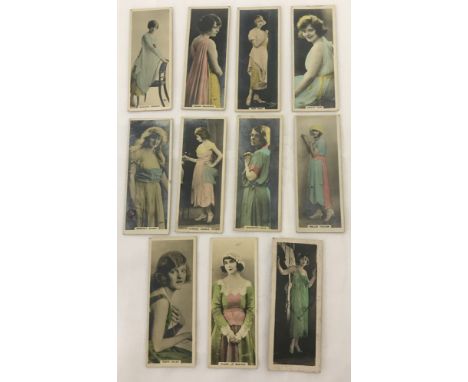 A collection of 10 Famous Beauties Of The Day, hand coloured real photograph cards.Depicting 1920's silent movie actresses. P