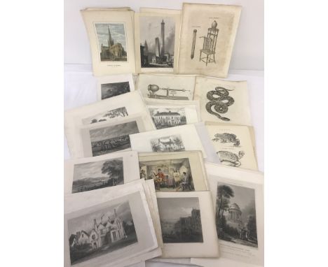 A collection of Victorian prints and engravings.To include: horses, hunting scenes, cathedrals and landscapes.