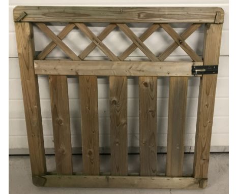 Rustic wooden courtesy garden gate.90cm square.