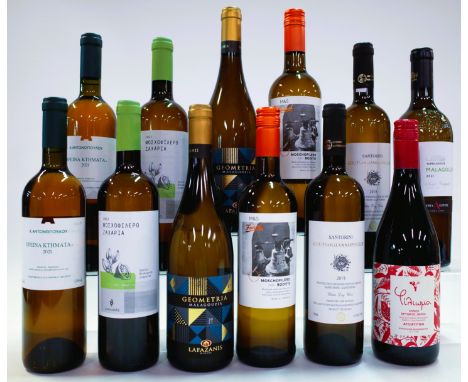 11 BOTTLES GREEK WHITE AND 1 RED WINEOinotechniki 2 x Zacharias Moschofilero 2021; Antonopoulos K Vineyards 2 x Orina Ktimata