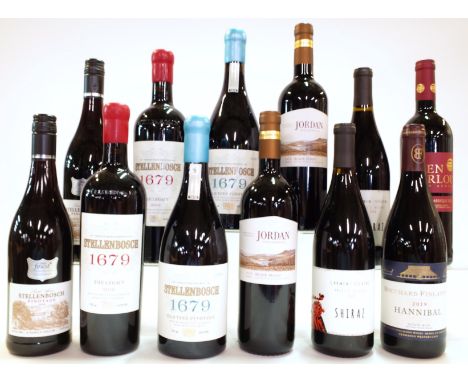 12 BOTTLES SOUTH AFRICAN RED WINETesco 2 x Finest Pinotage 2020; Koelenhof Wynkelder 2 x 1679 The Legacy 2019 and 2 x 1679 Si