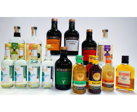 17 BOTTLES PRE-MIXED COCKTAILSHighball Cocktails 4 x Classic G+T (25ml) (0%); Bacardi Rum 2 x Roasted Pineapple Rum Punch (20