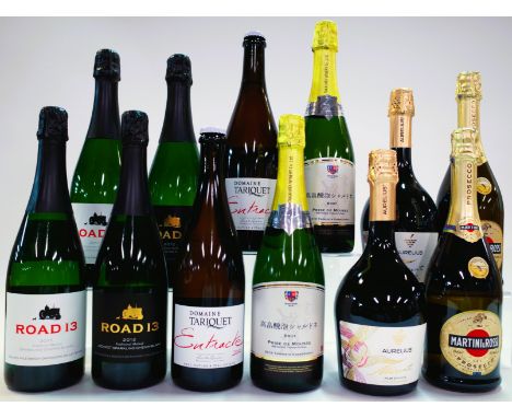 12 BOTTLES CANADIAN, MOLDOVAN, JAPANESE, ITALIAN AND FRENCH SPARKLING WINERoad 13 Vineyards 2 x Sparkling Chenin Blanc Brut 2