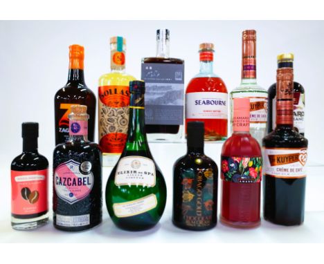 12 BOTTLES LIQUEURSHogg Norton Fruit Liqueurs Coffee Liqueur (25cl); Russo Siciliano Zagaro; Cazcabel Coffee Liqueur; Schalti