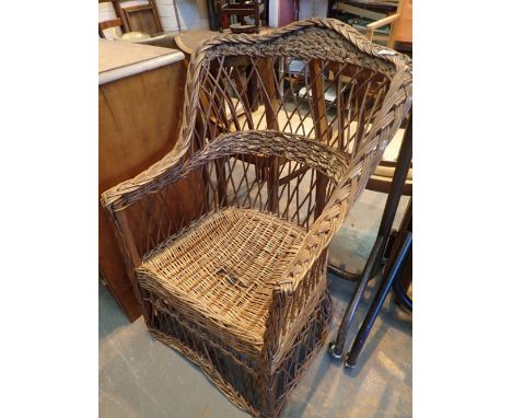 Vintage cane armchair