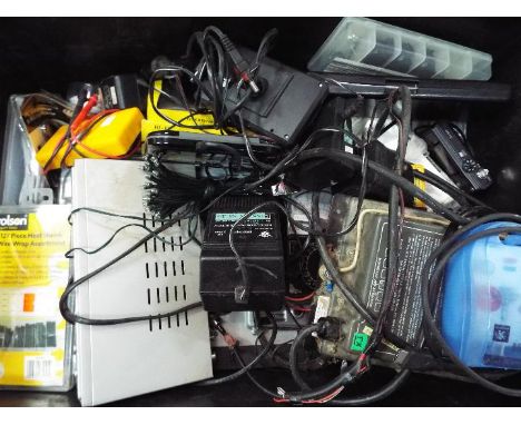 A large quantity of cables, tools, a/v accessories and other.