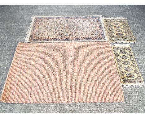 Four rugs of varying size, largest approximately 150 cm x 90 cm. [4]Condition Report: Appears in generally good condition, li
