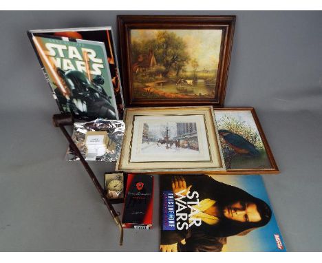 A mixed lot of collectables to include Star Wars related items, prints, Tonino Lamborghini 'Feroce' fragrance, a Timex wristw