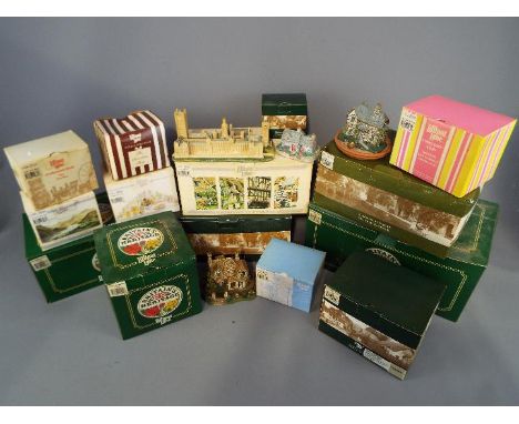 A collection of Lilliput Lane and similar models, predominantly boxed, including five Britain's Heritage collection models to