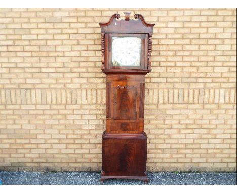 A mid-19th century 8-day mahogany-cased longcase clock, square painted dial signed for Thomas Milner of Wigan, working 1848 t