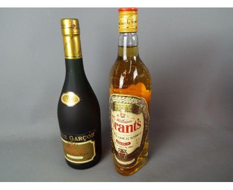 Two bottles of spirits comprising Grant's Family Reserve 70 cl 40% ABV and Veux Garcon Cognac 70 cl 40% ABV