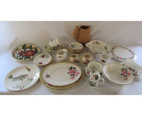 Various ceramics inc Duchess, Royal Worcester, Sylvac, Wade and Johnson Bros (2 boxes)