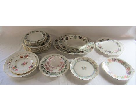 Various ceramics inc Royal Doulton Camelot part dinner service, Wedgwood Spring Morning, Royal Worcester Mayfield etc