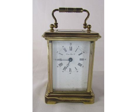 London Clock Co brass carriage clock (height excluding the handle 11 cm)