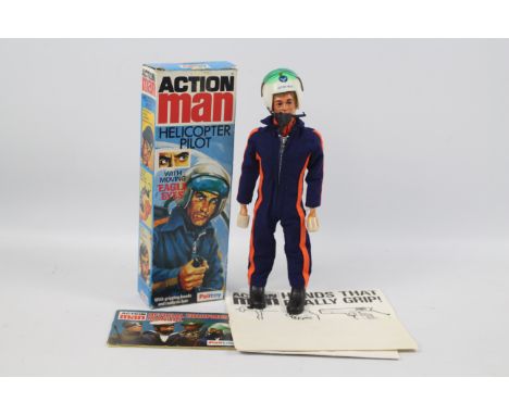 Action Man - Palitoy - Helicopter Pilot. An original vintage 1975 Palitoy made Action Man figure ' Helicopter Pilot '. Appear