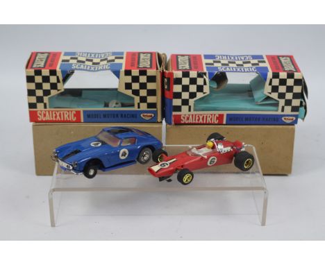 Scalextric - Race Tuned - MiniModels. A boxed C69 Ferrari and C6 Panther. Item appears in Excellent condition, boxes appear t