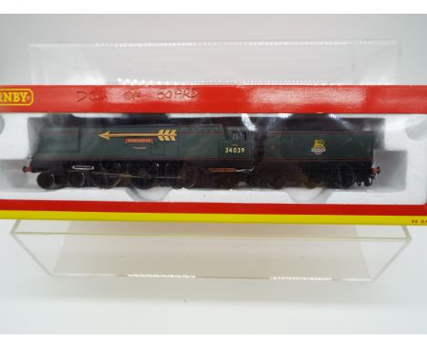 Hornby - an OO gauge model 4-6-2 locomotive and tender, label on box indicates DCC fitted, digital Sound (unchecked), West Co