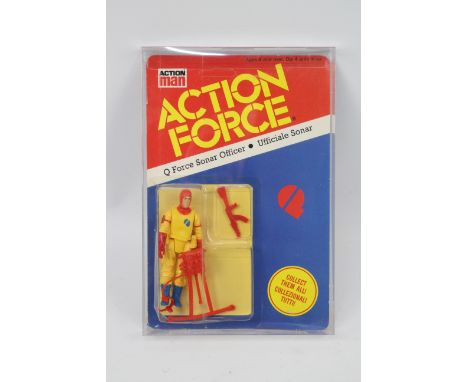 Action Man - Action Force - Palitoy - Q Force Sonar Officer. A 'Q Force Sonar Officer' Figure MOC Unpunched, Unopened, in Cle