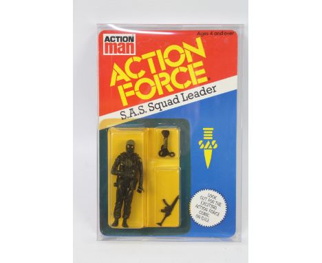 Action Man - Action Force - Palitoy - SAS Squad Leader. A 'SAS Squad Leader' Figure MOC Unpunched, Unopened, in Clear Deflect