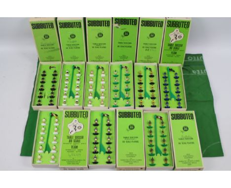 Subbuteo - Table Soccer - 00 Scale Players. Nine boxed 00 Scale players teams which have been painted by the previous owner(s