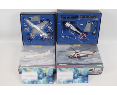 Corgi - 2 x boxed limited edition aircraft models, Sikorsky Sea King helicopter in Empire Test Pilots School livery in 1:72 s