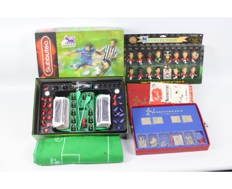 Subbuteo - Corinthian - Magnasticks - A mixed boxed collection that contains a Premier League Edition Subbuteo - shows signs 