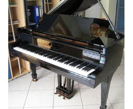 Steinway (c1980)
A 5ft 7in Model M grand piano in a bright ebonised case on square tapered legs. This piano has been fully re