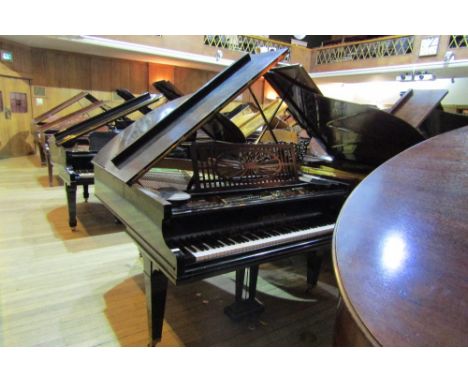 Bechstein (c1925) 
A 5ft 10in Model M grand piano in an ebonised case on square tapered legs.