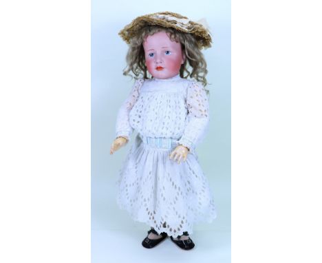 A good large size Kammer & Reinhardt 114 ‘Gretchen’ bisque head character doll, German circa 1910, with exceptional moulding 