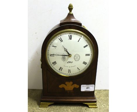 A Comitti of London mahogany cased mantel clock