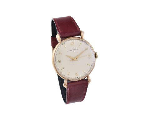 Jaeger LeCoultre,   9 carat gold wrist watch, no. 11202, hallmarked London 1958   Movement: Cal. P478/C, manual wind   Case: 